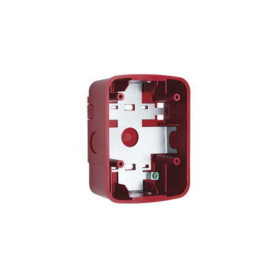 Imagen de Caja de Montaje en Pared para Bocina y Bocina con Lampara Estroboscopica y para montaje en Techo de Bocinas, Color Rojo