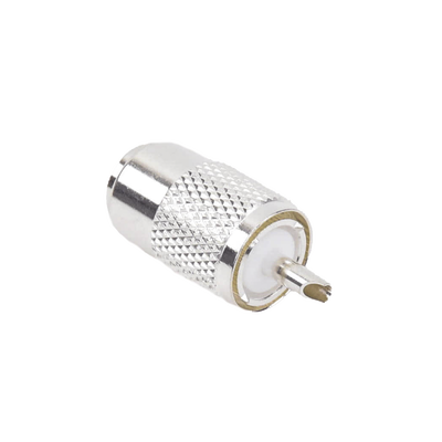 Imagen de Conector UHF Macho (PL-259) para Cables RG-8/U, RG-8U-SYS, 8237, 8267, 8268, 9913, CTN-400, 7810, 8214, 7810A, RFLASH-1113, LMR-400, Plata )/ Plata/ Teflón.