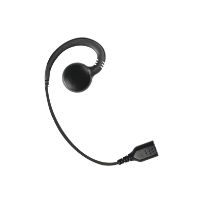 Imagen de Auricular giratorio con gancho en forma de "G" con cable de fibra trenzada y conector SNAP.  Requiere micrófono de solapa de 1 o 2 hilos de la Serie SNAP.