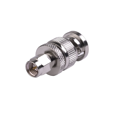 Imagen de Adaptador en Línea de Conector SMA Macho a BNC Macho, Níquel/ Oro/ Teflón.