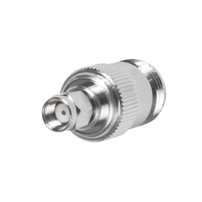 Imagen de Adaptador en Línea, de Conector SMA Macho Inverso a N Hembra, Níquel/ Oro/ Teflón.