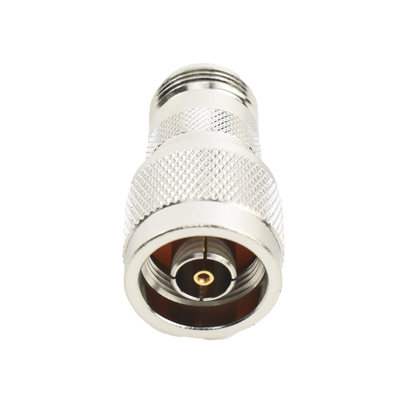 Imagen de Adaptador en Línea, de Conector N Macho Inverso a N Hembra, Níquel/ Oro/ Teflón.