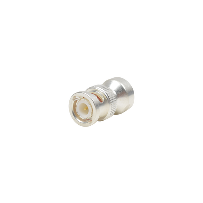 Imagen de Adaptador UNIDAPT Hembra a BNC Macho. Plata / Oro / Teflón.
