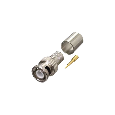 Imagen de Conector BNC Macho de Anillo Plegable para RG-8/U, LMR-400, 9913, CNT-400, Níquel/ Oro/ Teflón.