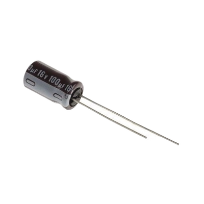 Imagen de Capacitor Electrolítico de Aluminio, Radial de 100 µFd, 16 Vcc, 105 °C, 5.0 x 11 mm.