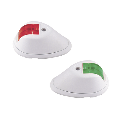 Imagen de Set de Luces de Navegación Verticales Rojo / Verde con Carcasa en Color Blanco para Embarcaciones a Motor de Menos de 20 Metros