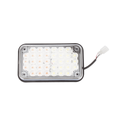 Imagen de Luz de Advertencia de 6X4", Bicolor Rojo/Claro, Ideal para Ambulancias