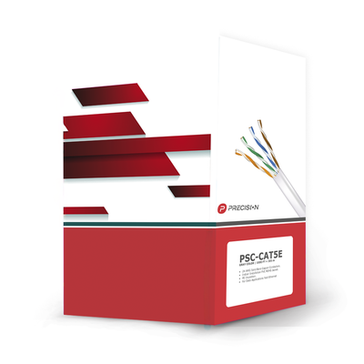Imagen de Bobina de cable de UTP de 4 pares Cat5e de 305 m (1000 ft), 100% Cobre, PVC ROHS, Color Gris, 24 AWG, Uso en Interior,  Para Aplicaciones de Voz, Datos y Video