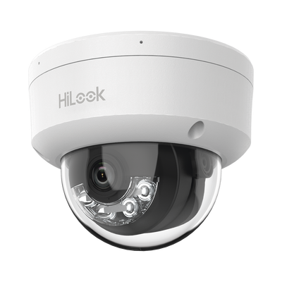 Imagen de [Dual Light] Domo IP de 2 Megapixel (1080p) / Lente 2.8 mm / 20 mts IR + 15 mts Luz Blanca / Micrófono Integrado / ACUSENSE Lite / Uso en interior / PoE / dWDR / H.265+ / ONVIF