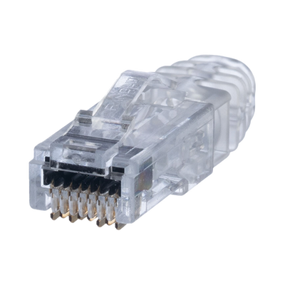Imagen de Plug RJ45 Cat6 de 3 Piezas, Para Cable UTP de Calibre 23-24 AWG, Chapado en Oro de 50 micras, Paquete de 100 piezas