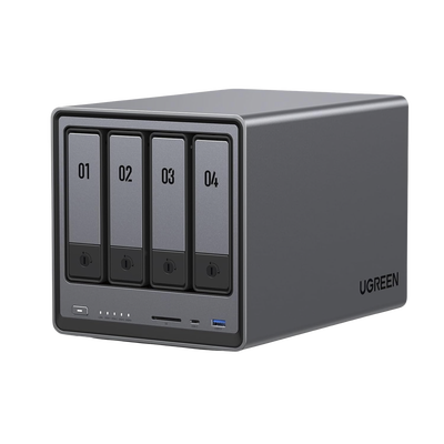 Imagen de NASync DXP4800 | SO UGOS Pro |  Intel N100 12th Gen Intel® Quad Core™ | 4-Bahias (SATA) hasta 96TB | 2* M.2 SSD hasta 16TB| 8GB DDR5 (Exp. a 16GB) | 2.5Gb Dual Ethernet | HDMI 4K | 2* USB2.0 | 1*USB 3.2Gen | 1* USB 3.2Gen2 | 1*USB-C 3.2Gen2 | SD
