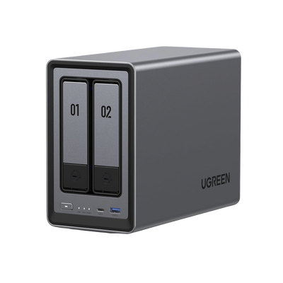 Imagen de NASync DXP2800 | SO UGOS Pro |  Intel N100 12th Gen Intel® 4 Core™ | 2 Bahías SATA hasta 48TB | 2-Bahias (M.2 NVMe) hasta 16TB | 8GB DDR5 (Exp. a 16GB) | Ethernet 2.5G  | HDMI 4K | 2* USB2.0 | 1*USB 3.2Gen | 1* USB 3.2Gen2 | 1*USB-C 3.2Ge