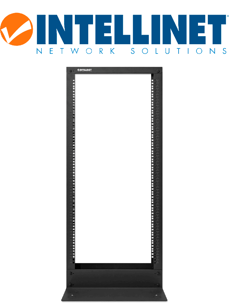 INTELLINET - 715966 - Rack de dos postes, 19" / 22U, Presentación Flatpack (Desarmado), 19", Negro