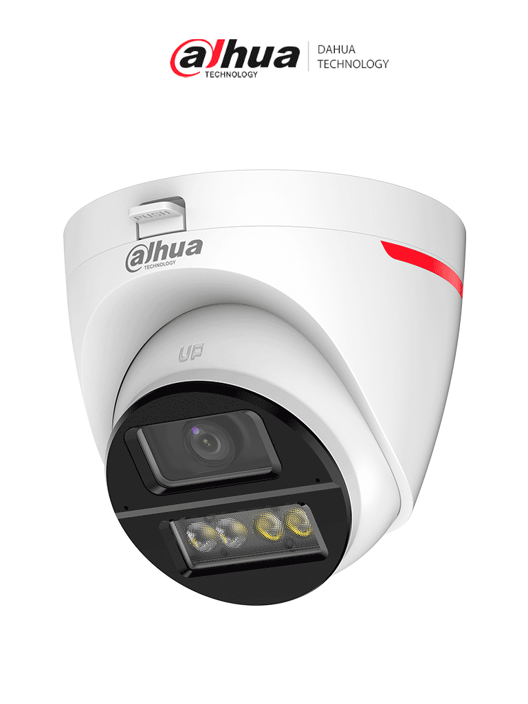 DAHUA DH-HAC-HDW1249XN-A-PRO -Cámara Domo HDCVI 2MP WizColor/ HDCVI X PLUS/Video 24 Horas a Color/ Corrección de Distorsión de Imagen mediante IA/ Iluminador Inteligente/Hasta 50m de Dist de Ilumin/Doble Mic Incorp/Campo de Visión de Hasta 101°