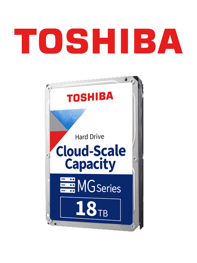 TOSHIBA MG09ACA18TE - Disco duro de 18TB / 3.5" / Sata III / 720 RPM / Bufer 512Mb / Diseño sellado con Helio /