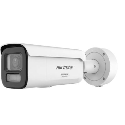 Imagen de [Dual Light + ColorVu 3.0 + HikAI] Bala IP 4 Megapixel / Lente Mot. 2.8 a 12 mm / 60 mts IR + Luz Blanca / Exterior IP67 / WDR 130 dB / ACUSENSE 3.0 / Microfono Integrado / Metal / NEMA 4X / ACUSEARCH