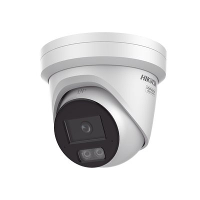 Imagen de [Dual Light + ColorVu 3.0 + HikAI] Turret IP 4 Megapixel / Lente 2.8 mm / 30 mts IR + Luz Blanca / 2 Microfonos Integrados / Exterior IP67 / WDR 130 dB / ACUSENSE 3.0 / Metal / NEMA 4X / ACUSEARCH