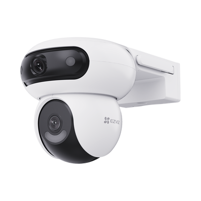 Imagen de Cámara Doble Lente PT / Rotación en Ambos Lentes / Wi-Fi / 4MP+ y 4MP (Resolución 8 Megapixel ) / Auto Seguimiento Inteligente / Visión Color Nocturna