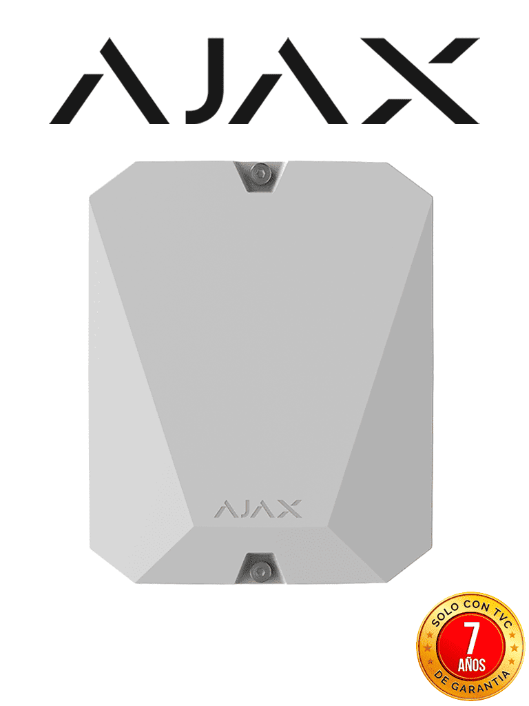 AJAX  MultiTransmitterW - Módulo de integración para conectar detectores cableados a Ajax y gestionar la seguridad a través de la app. Color Blanco (28306.62.WH3)