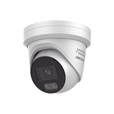 Imagen de [ PROTECCIÓN ACTIVA ] Turret IP 4 Megapixel / Lente 2.8 mm / 40 mts IR / Exterior IP67 / Micrófono y Bocina Integrado (Audio de Dos Vías) / DARKFIGHTER / PoE / Luz Estroboscopica / ONVIF / Micro SD / 4 Analíticos
