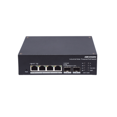 Imagen de Switch Industrial con UPS / Administrable Gigabit / 3 Puertos Gigabit PoE+ (30 W) + 1 Puertos Gigabit PoE++ (90 W) / 2 Puertos SFP / 120 W Total / 48 a 57 VCD / Ideal para Proyectos / 300 Metros de Distancia