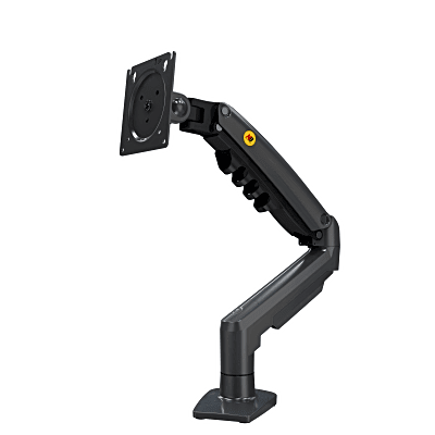 Imagen de Brazo Ajustable para Monitor Ergonómico / Compatible con Monitores de 17" - 30" / Capacidad de Peso hasta 9 kg / Rotación 360° / Inclinación +85° a  -30° / Giro 180° / Ajuste de Resorte de Gas / Color Gris