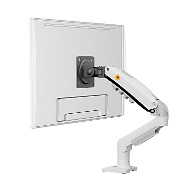 Imagen de Brazo Ajustable para Monitor Ergonómico / Compatible con Monitores de 17" - 30" / Capacidad de Peso hasta 9 kg / Rotación 360° / Inclinación +85° a  -30° / Giro 180° / Ajuste de Resorte de Gas / Color Blanco