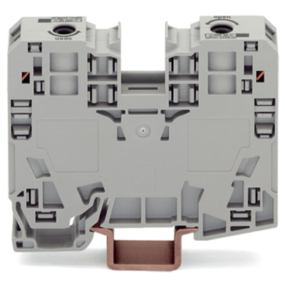 Imagen de Borna de Paso / 2 Conductores / 35 mm² / POWER CAGE CLAMP / Montaje en Carril DIN 35 x 15 / Poliamida (PA66) / Gris / Tensión 1000 V / Corriente 125 A