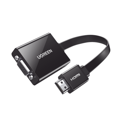 Imagen de Adaptador HDMI a VGA / Resolución 1080P / Audio 3.5mm / Con Puerto Micro USB para Alimentación / Plug &  Play / No Requiere Controlador / ABS / Flexible y Duradero