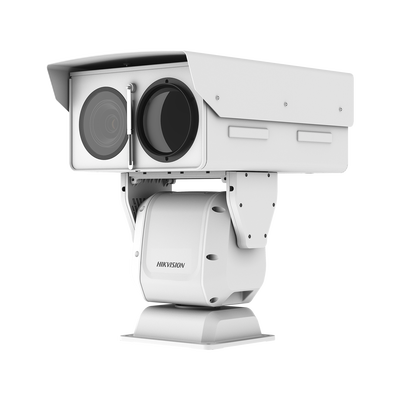Imagen de PTZ IP Punta de Poste / Lente Térmico 36 - 190 mm (640 X 512) / Lente Óptico 56X Zoom  /Exterior IP66 / 48 Vcc