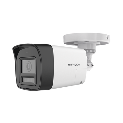 Imagen de [Audio Bidireccional + Sirena & Estrobo + Dual Light + ColorVu] Bala TURBOHD 4K (8 Megapixel) / Lente 2.8 mm / 30 mts IR EXIR + 20 mts Luz Blanca / Micrófono y Bocina Integrado / Exterior IP67 / Metal / dWDR