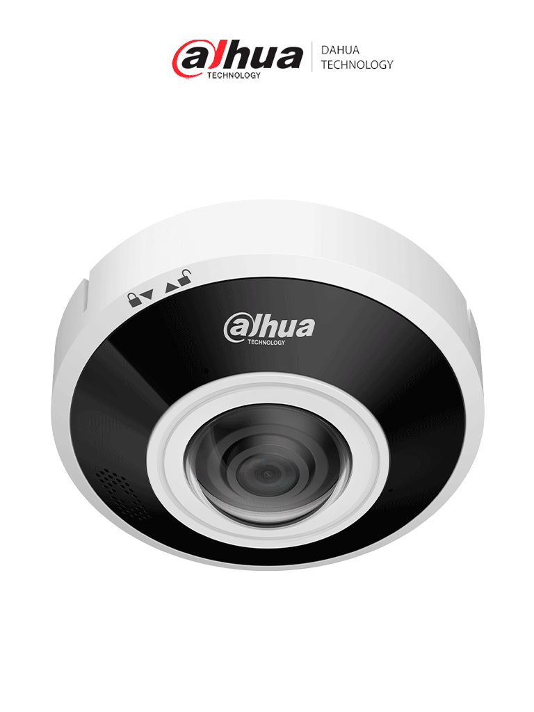 DAHUA DH-IPC-EBW5641P-AS-Cámara IP Fisheye/ 6MP/WizMind/ WDR/Heatmap/conteo de personas/protección perimetral/ LED IR integrado 15m/ deep learning/ E&S Alarma y Audio/ Ranura para tarjeta Micro SD de hasta 1 TB/ Audio bidireccional/ PoE/IK10