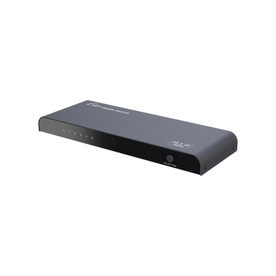 Imagen de Switch Conmutador HDMI de 5 entradas a 1 salida / 4K @ 60Hz / HDMI 2.0 / HDCP 2.0 / HDMI 3D / Soporta audio estándar, DSD (Direct Stream Digital) y HD (HBR) / Diferentes modos de conmutación, Manual, Control Remoto y RS232.