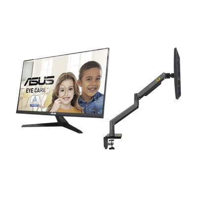 Imagen de Kit de Montaje de Escritorio Articulado + Monitor Profesional Ultra Delgado 27” Full HD