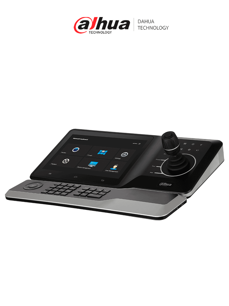 DAHUA DHI-NKB5000-F - Teclado Controlador de Red HD/ Control de PTZs, DVRs, NVRs e IPC/ Soporta Función de Videowall/ Soporta Resolución 4k/ Onvif/ Teclado Inalámbrico/ Pantalla Tactil de 10 Pulgadas/ Wifi/ RS232/RS485/
