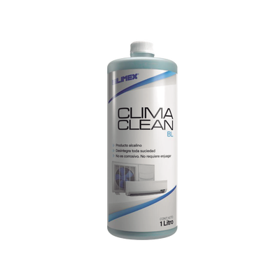 Imagen de CLIMA CLEAN BL Limpiador a base ácida que garantiza una limpieza profunda y profesional en derpentines de minisplits, mejorando su eficiencia y prolongando su vida útil