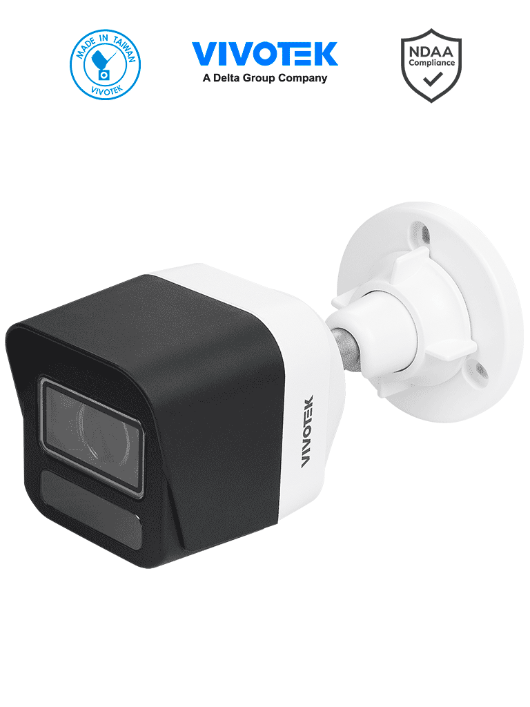 VIVOTEK IB9380-HTV-V2 - Cámara IP bullet exterior 5 MP, lente varifocal 2.7-13.5mm, Smart IR 30m, WDR Pro, IA Smart Search, Microfono integrado, Ciberseguridad Trend Micro IP66, IK10, NDAA, ONVIF