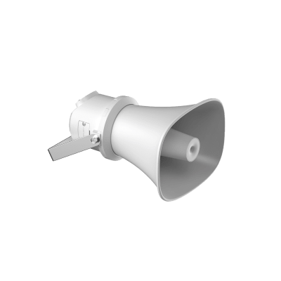 Imagen de Altavoz IP Tipo Trompeta / 7 Watts / PoE+ / Integración con Hik-Central Professional / Reproducción de Audio vía Red / IP67 / Salida de 12 VCD / Metal