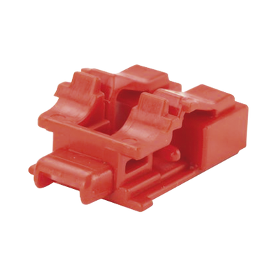 Imagen de Kit de 10 Dispositivos para Bloquear Puertos de Fibra Óptica LC Duplex, Color Rojo, Incluye Llave de Extracción