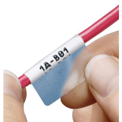 Imagen de Casete de 50 Etiquetas Autolaminadas de 25.4 x 165.1 mm, para Cables de 12.1 a 40.4 mm de Diámetro, Área de Impresión Color Blanco