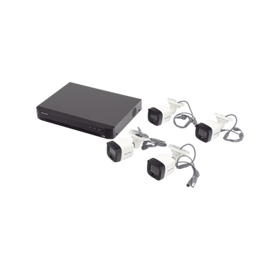 Imagen de [Dual Light] Kit TurboHD 3K (5 Megapixel) / DVR 4 Canales / 4 Cámaras bala Dual Light / Micrófono Integrado / Accesorios de Interconexión / Fuente de Poder