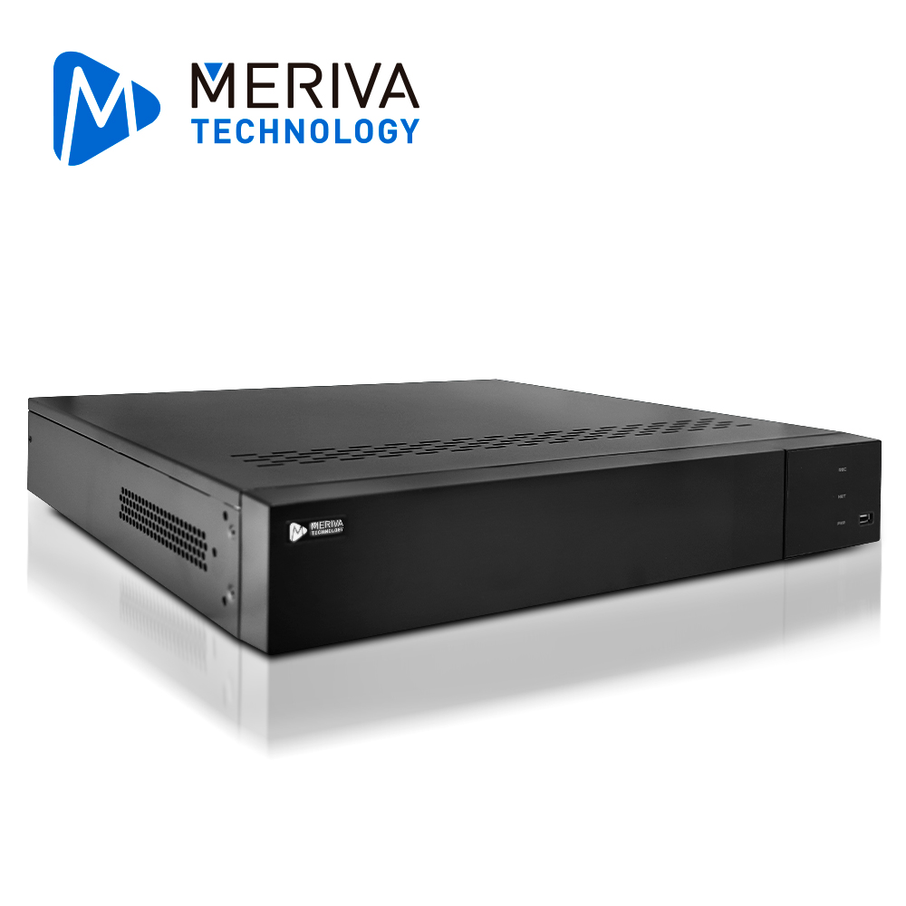 NVR MERIVA TECNOLOGY MNVR-4732 H265 SMART 32 CANALES IP HASTA 12MP / DECODIFICA / CENTRALIZA NVR-DVR-IPC / 2 HDMI 4K + 1 VGA SIMULTANEAS / 32 AUDIO IN IPC - 1 SALIDA DE AUDIO RCA / 16 IN + 4 OUT ALARMA / RS485