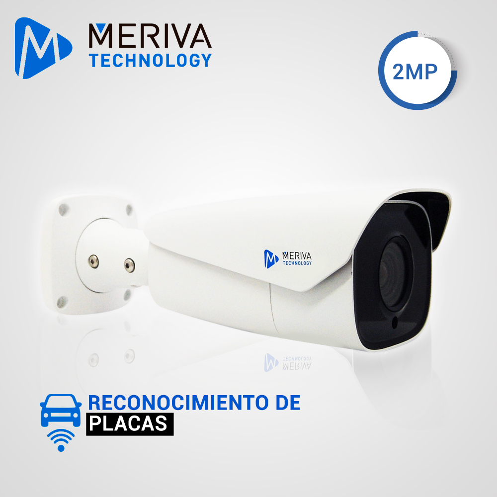 CAMARA IP BULLET LPR MERIVA TECHNOLOGY MAPR-200 / 2MP / H.265+ / LENTE MOTORIZADO 7 - 22MM / 70 - 100M IR / IP67 / METALICA / 12 VCD / POE / SOPORTA MICRO SD HASTA 256 GB (NO INCLUIDA) / 1 ENTRADA + 1 SALIDA DE AUDIO / 1 ENTRADA + 1 SALIDA DE ALARMA