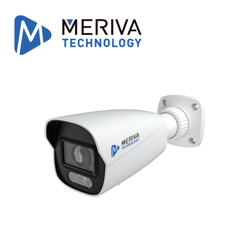 CAMARA IP BULLET MERIVA TECHNOLOGY MOB-PAM400D / 4MP / H.265+ / 2.8MM / ILUMINACION DUAL (30 - 40M IR / LUZ CALIDA) / IP66 / METALICA / 12 VCD / POE / SOPORTA MICRO SD HASTA 256 GB (NO INCLUIDA) / 1 ENTRADA + 1 SALIDA DE AUDIO / MICROFONO + SPEAKER INTEGRADO