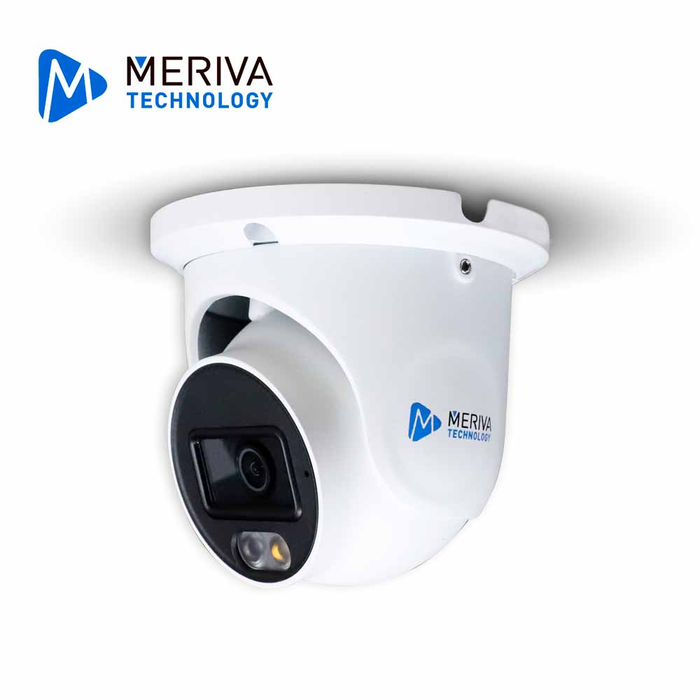 CAMARA HD TURRET MERIVA TECHNOLOGY MDL-5302A / 5MP / AHD / TVI / CVI / 2.8MM / ILUMINACION DUAL (20 - 30M IR / 20M LUZ CALIDA) / IP67 / METALICA / 12 VCD / MICROFONO INTEGRADO / COC / AUDIO POR COAXIAL O UTP (SOLO POR TVI) / IMAGEN A COLOR 24 / 7