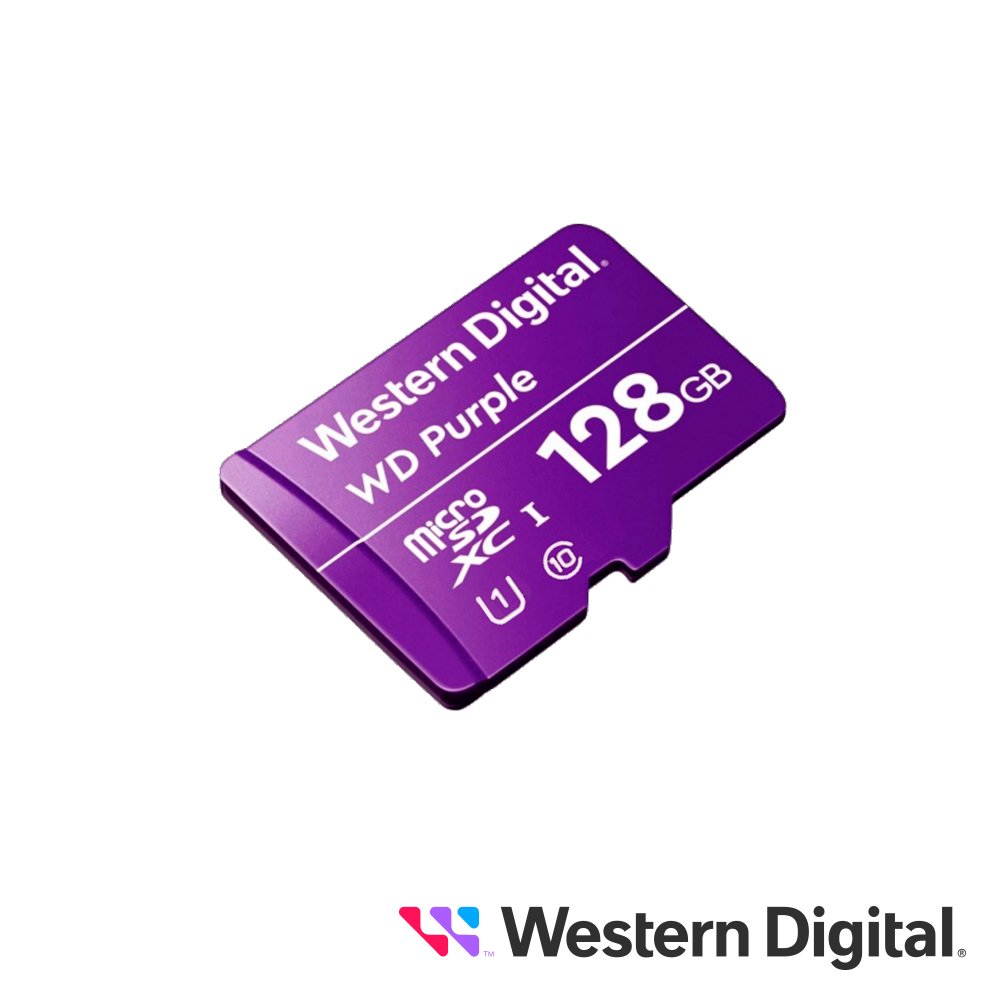 TARJETA MEMORIA MICRO SD XC WD PURPLE 128GB WDD0128G1P0C / OPTIMIZADA PARA VIDEOVIGILANCIA 24/7 / ALTA RESISTENCIA / OPERA EN TEMPERATURAS DE -25 A 85 GRADOS CENTIGRADOS / ESPECIAL PARA CÁMARAS IP Y DVR MÓVIL