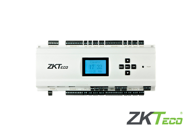 PANEL DE CONTROL DE ELEVADOR ZKTECO EC10 CONTROLA 10 PISOS COMPATIBLE CON ELEVADORES ANALOGICOS CAPACIDAD 3000HUELLAS / 30,000TARJETAS125KHZ / 100,000REGISTROS TCP / IP / RS485 COMPATIBLE CON LECTORAS FR1200