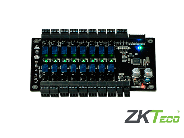TARJETA DE EXPANSIÓN ZKTECO EX16 CONTROLA 16 PISOS ADICIONALES **REQUIERE PANEL EC10 PARA SU FUNCIONAMIENTO** COMPATIBLE ÚNICAMENTE CON MÓDULO DE ELEVADOR DE ZKBIO CVSECURITY