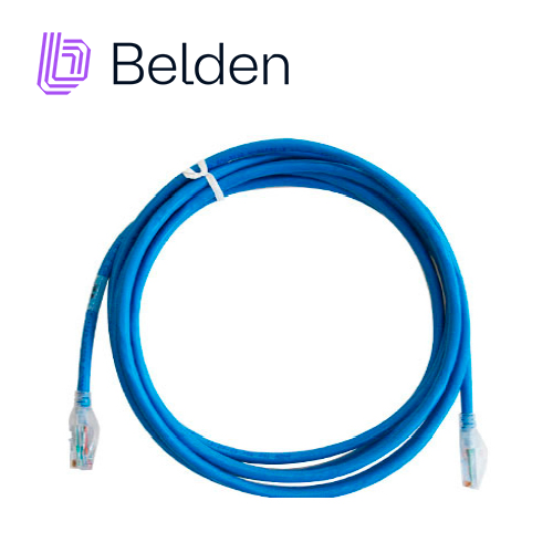 PATCH CORD UTP CAT6+ BELDEN C601106010 / INTERIOR / AZUL / 4 PARES / 24 AWG / FORRO PVC / CMR / 10 PIES 3 METROS