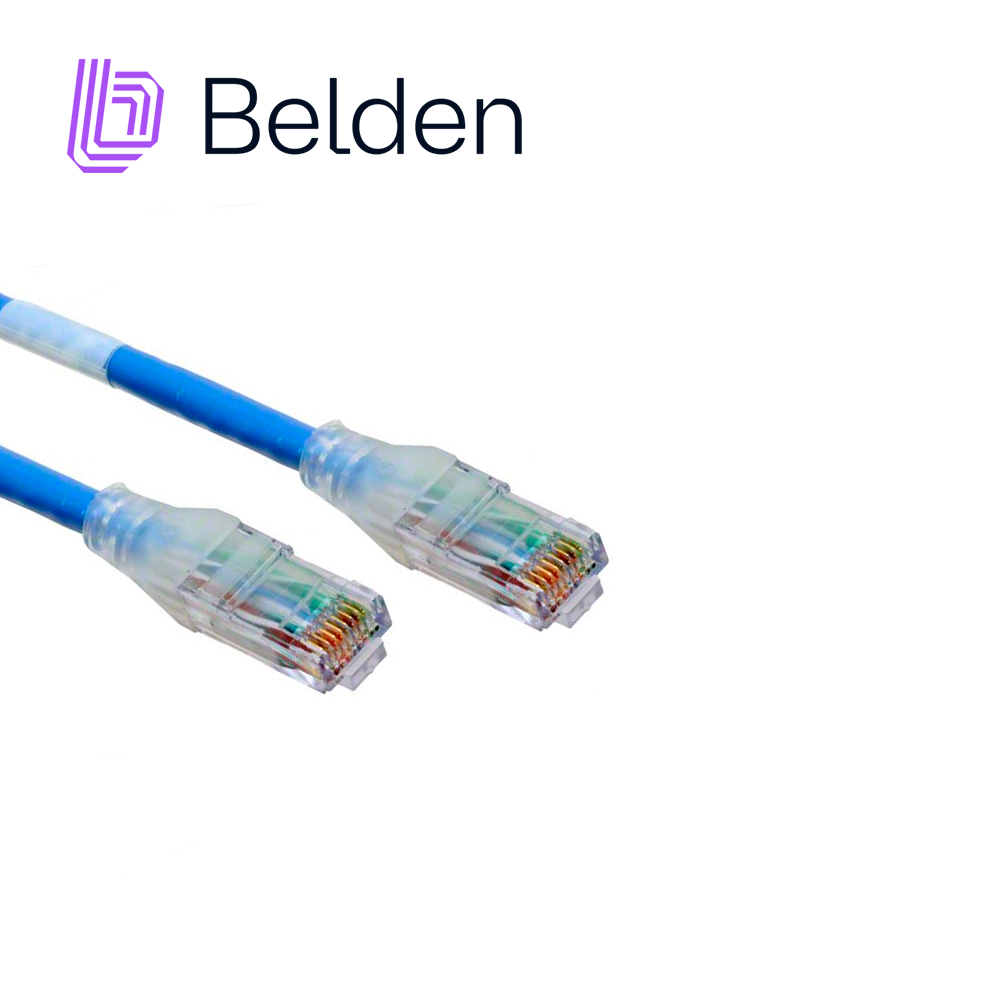 PATCH CORD DIAMETRO REDUCIDO UTP CAT6+ BELDEN C6D1106007 / INTERIOR / AZUL / 4 PARES / 28 AWG / FORRO PVC / CMR / 7 PIES 2.1 METROS